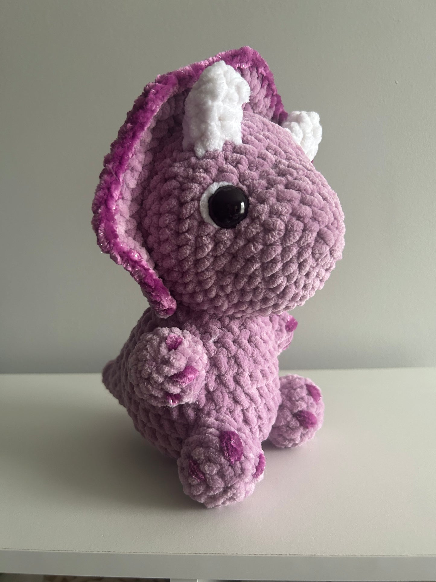 Purple Triceratops- Made to Order
