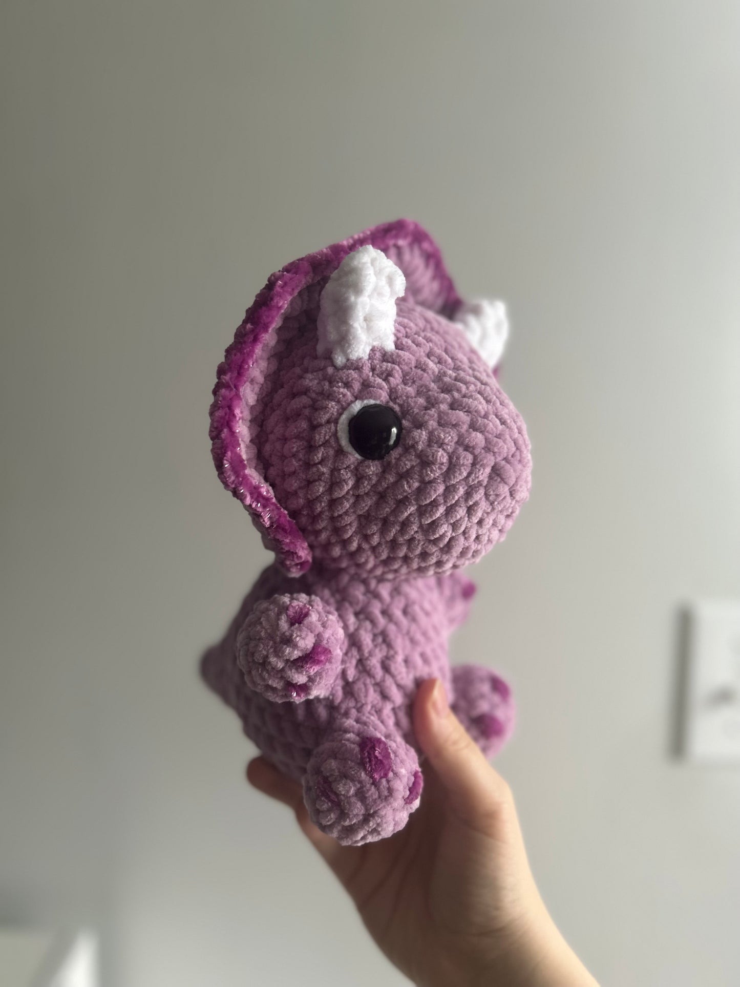 Purple Triceratops- Made to Order