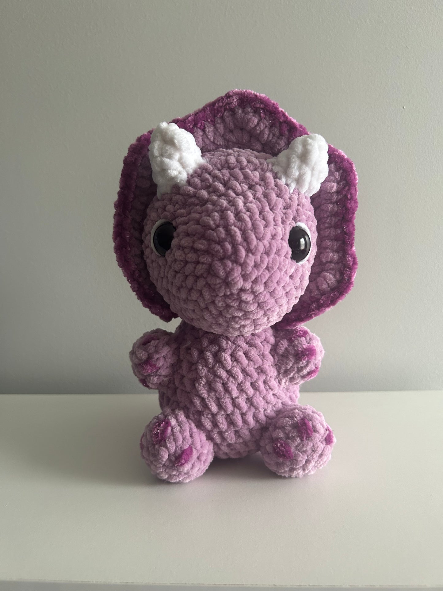 Purple Triceratops- Made to Order
