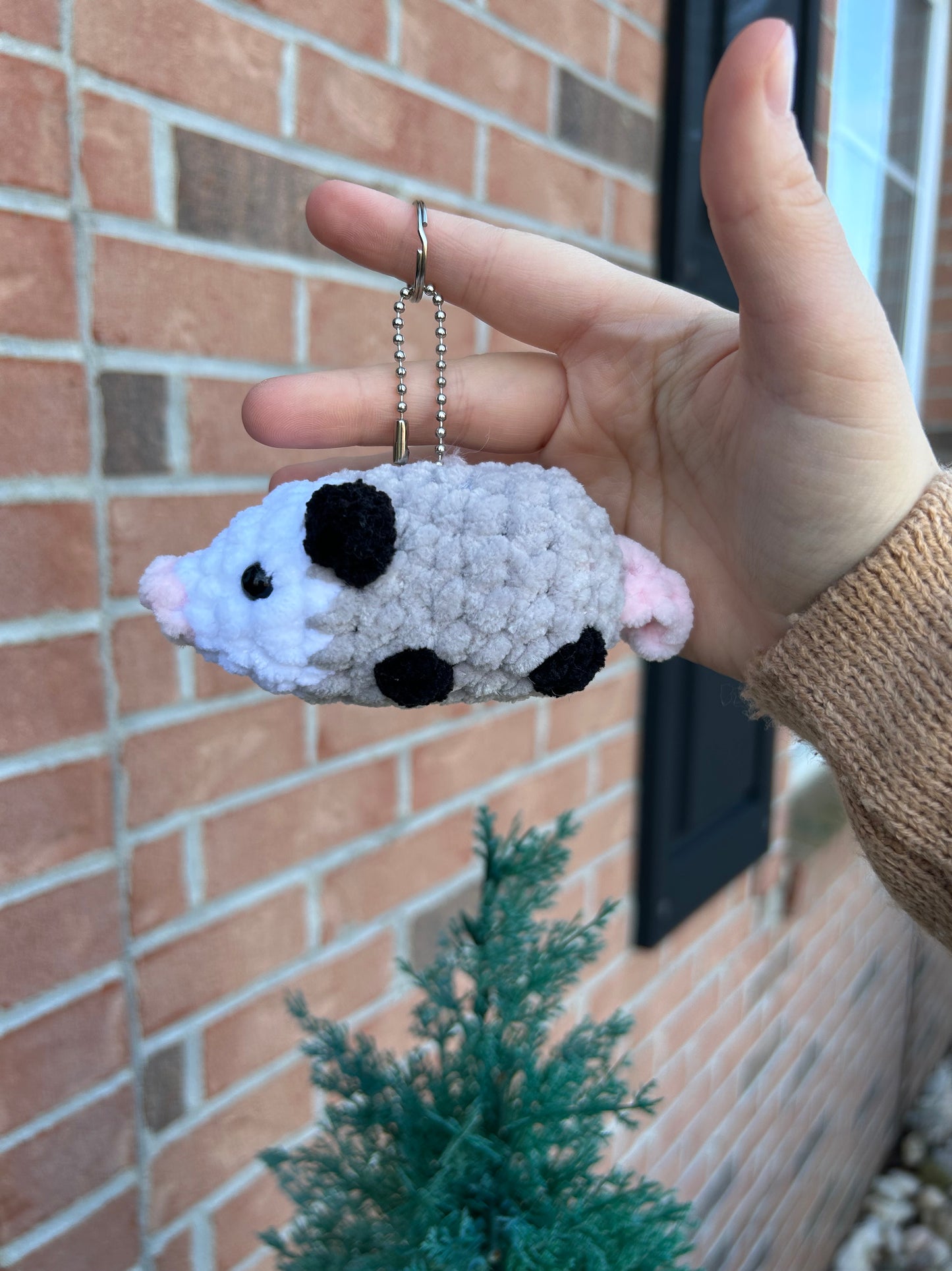 Opossum keychain