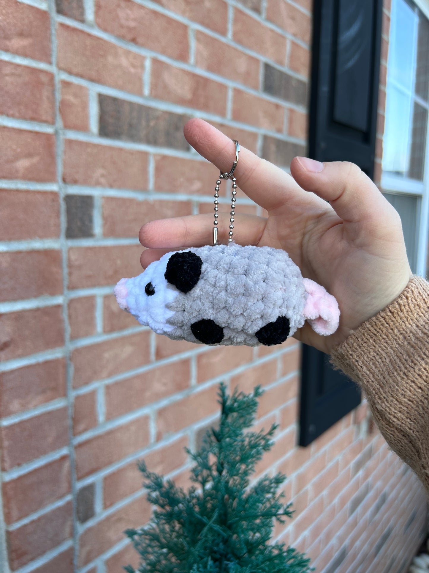 Opossum keychain
