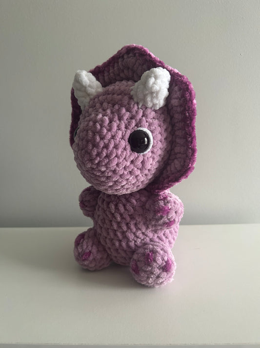 Purple Triceratops- Made to Order