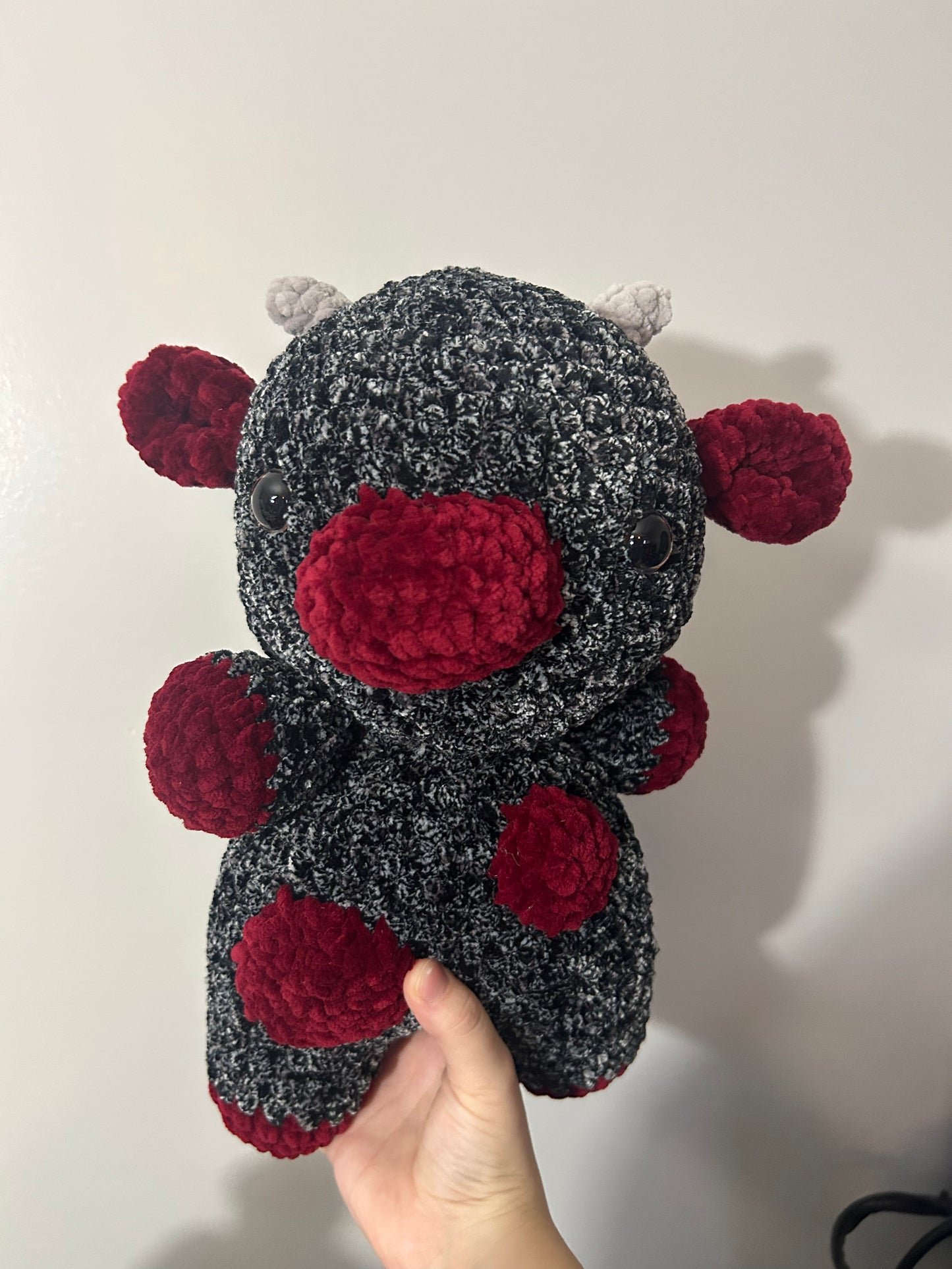 Large black speckled cow