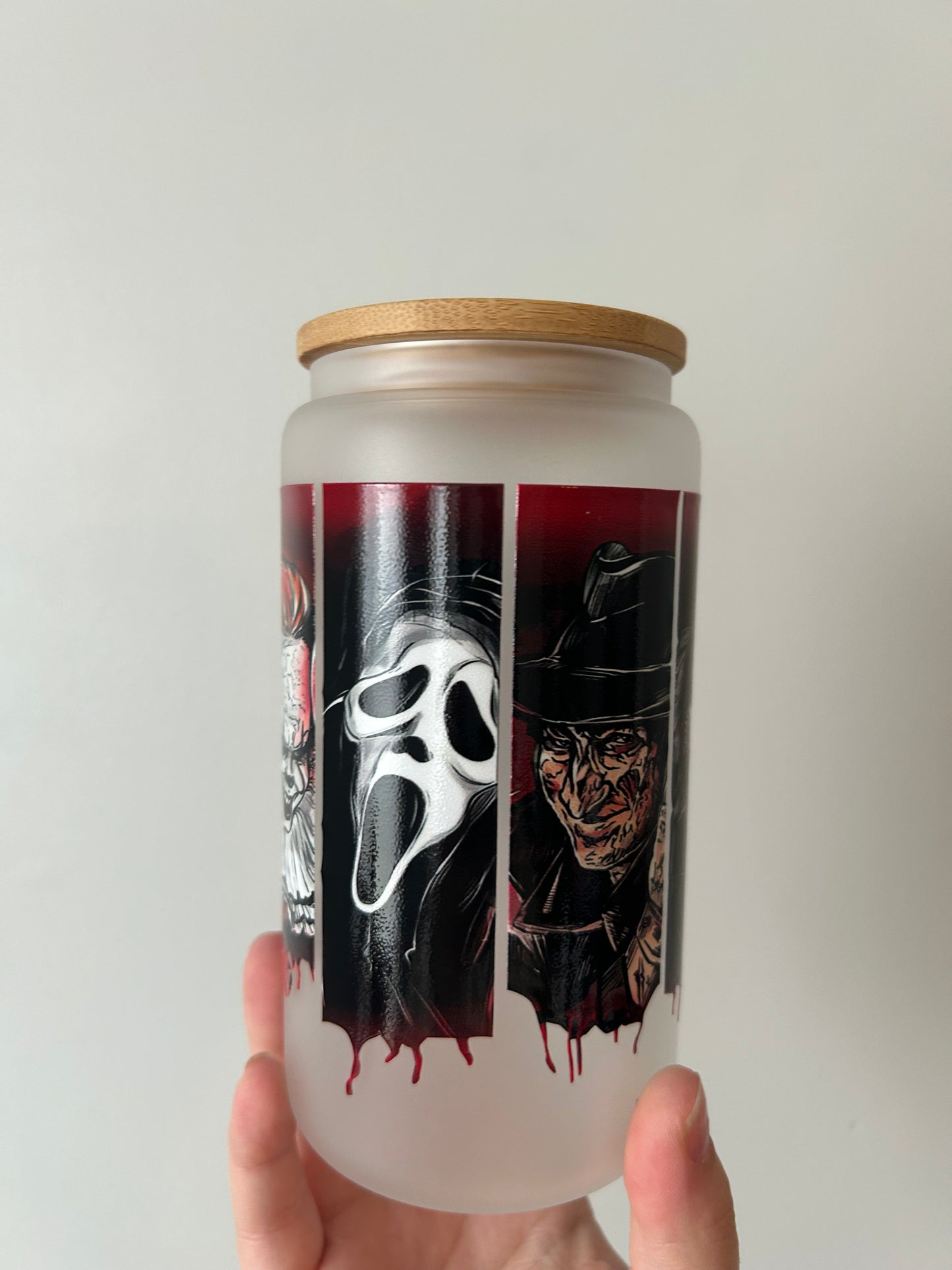 Horror Characters Glass Can
