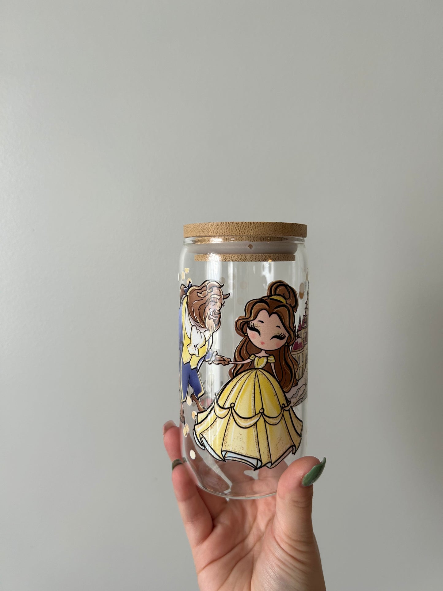 Princess Belle Glass Can