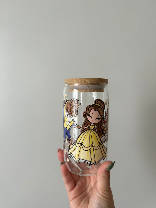 Princess Belle Glass Can