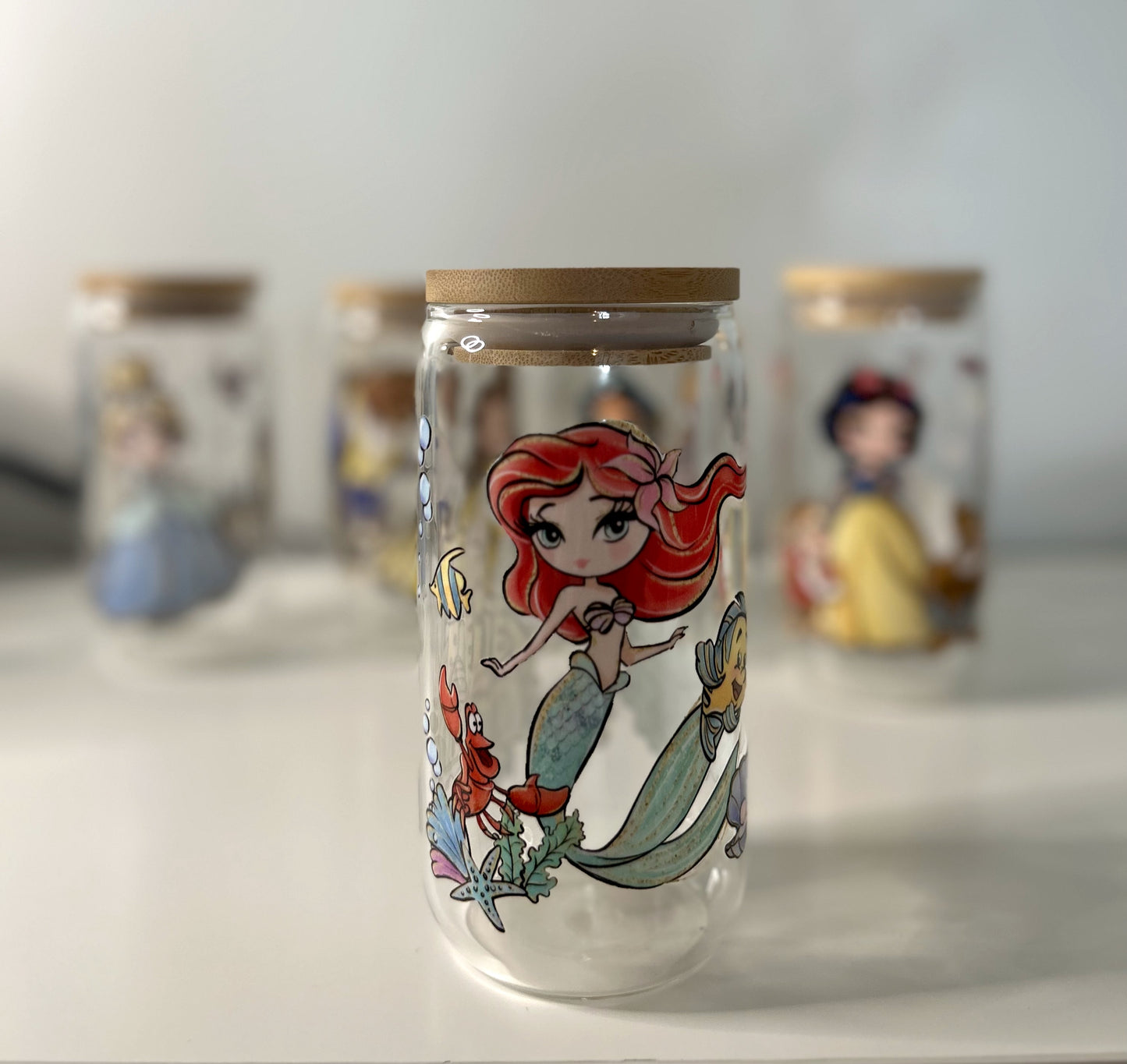 Mermaid Princess Glass Can
