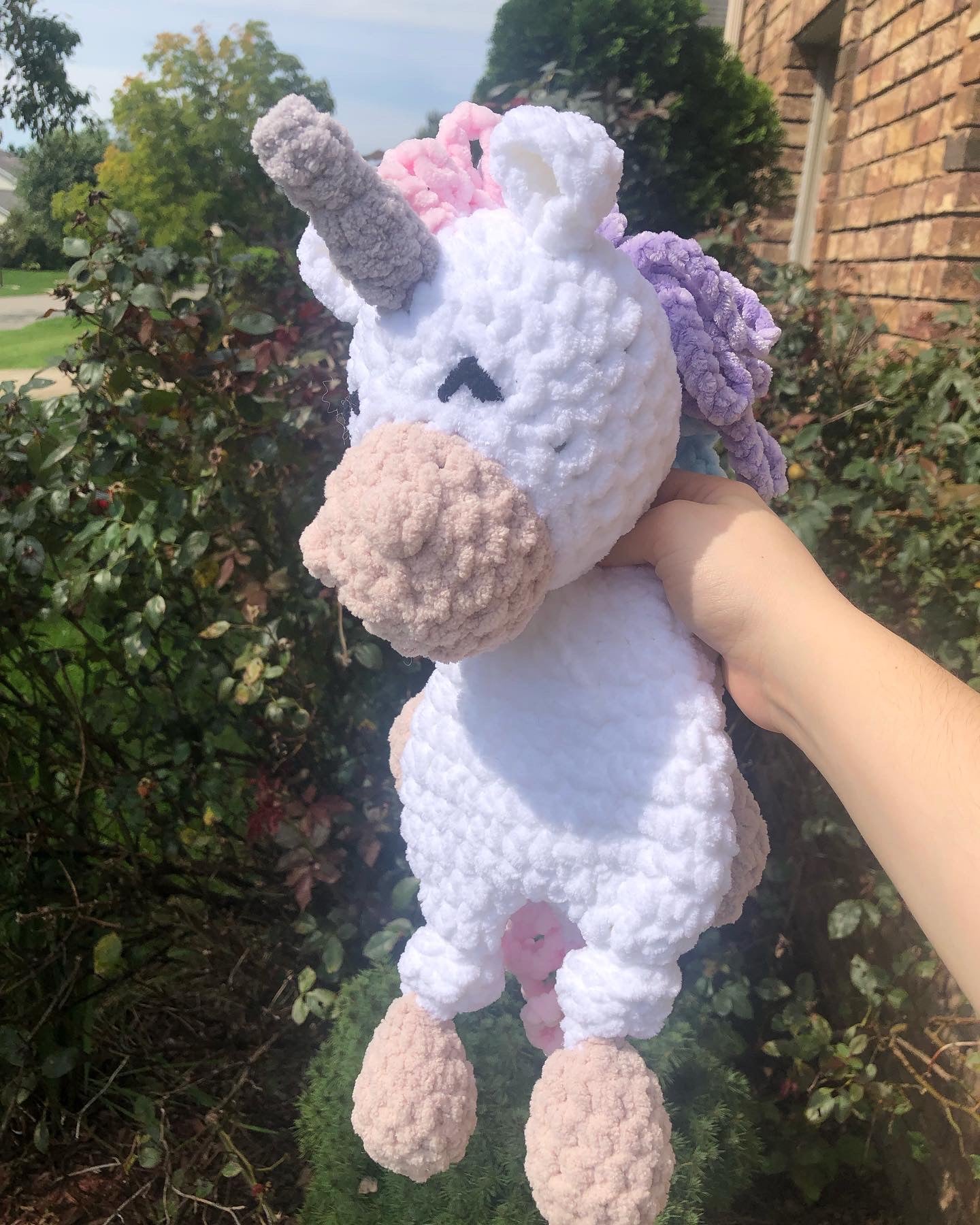 Rainbow Mane Unicorn Lovey - Made to Order