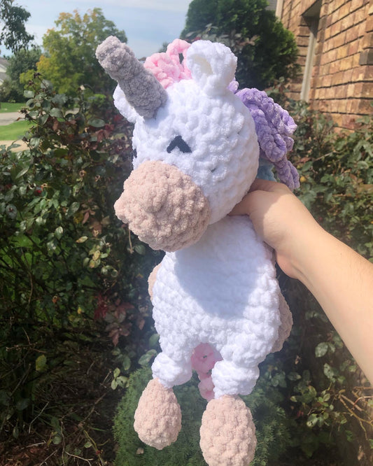Rainbow Mane Unicorn Lovey - Made to Order