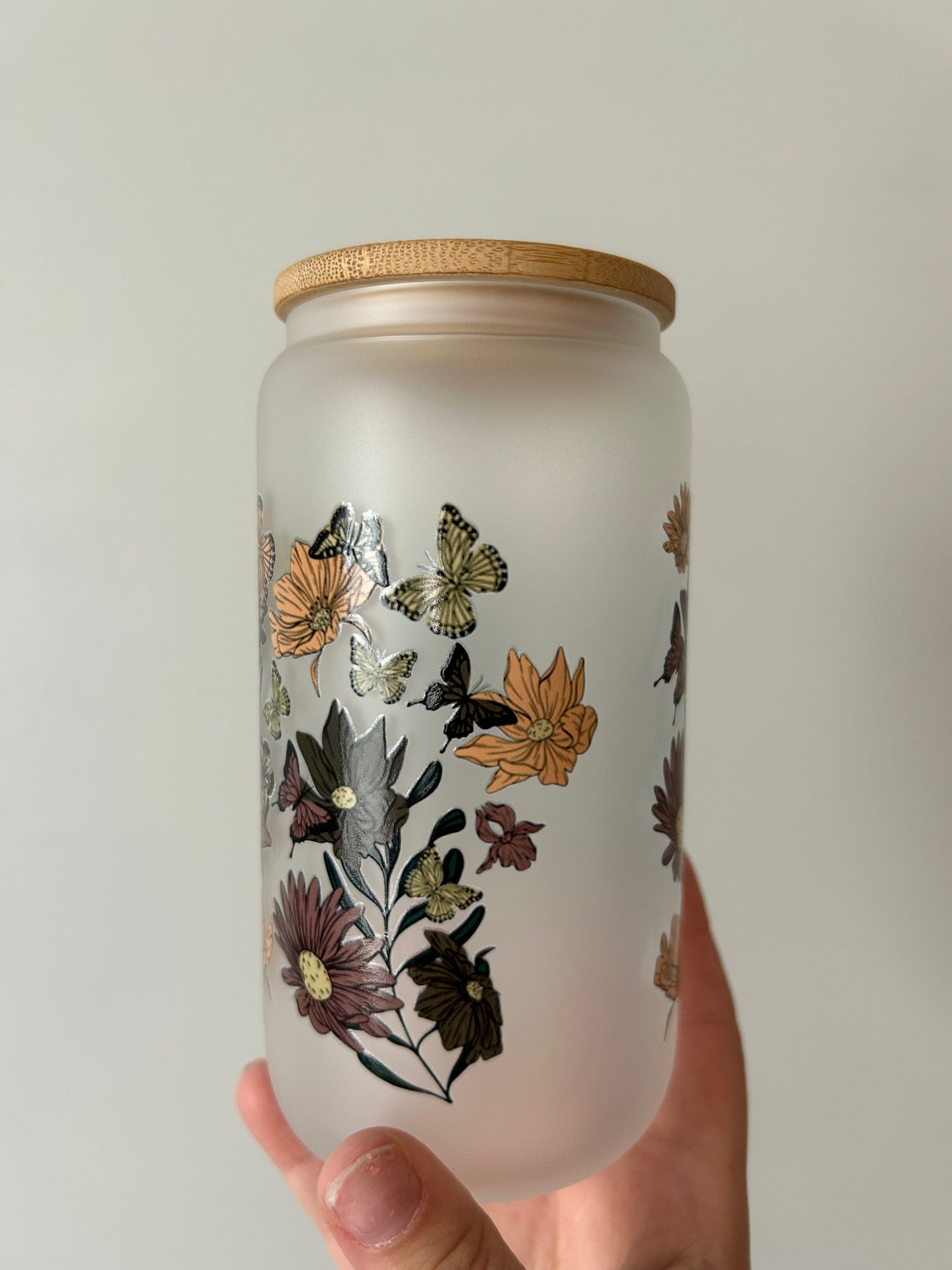 Boys of Fall Frosted Glass Can