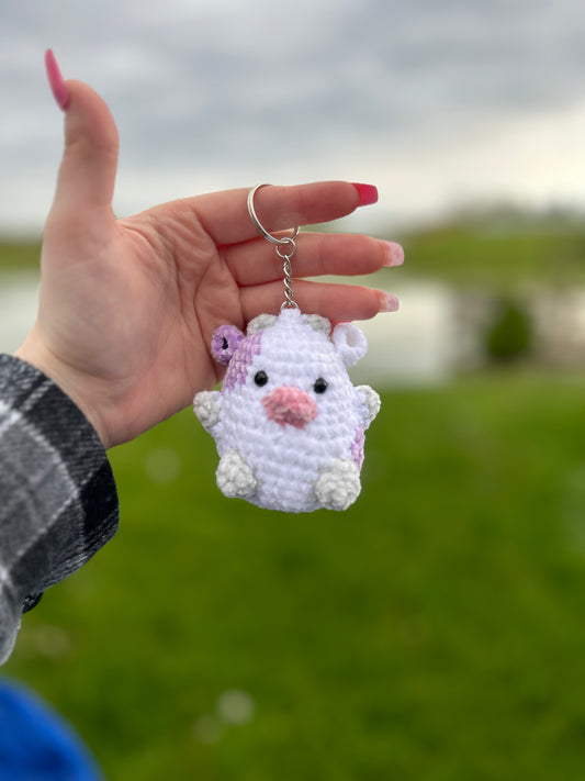 Cow Keychain/ Backpack Charm