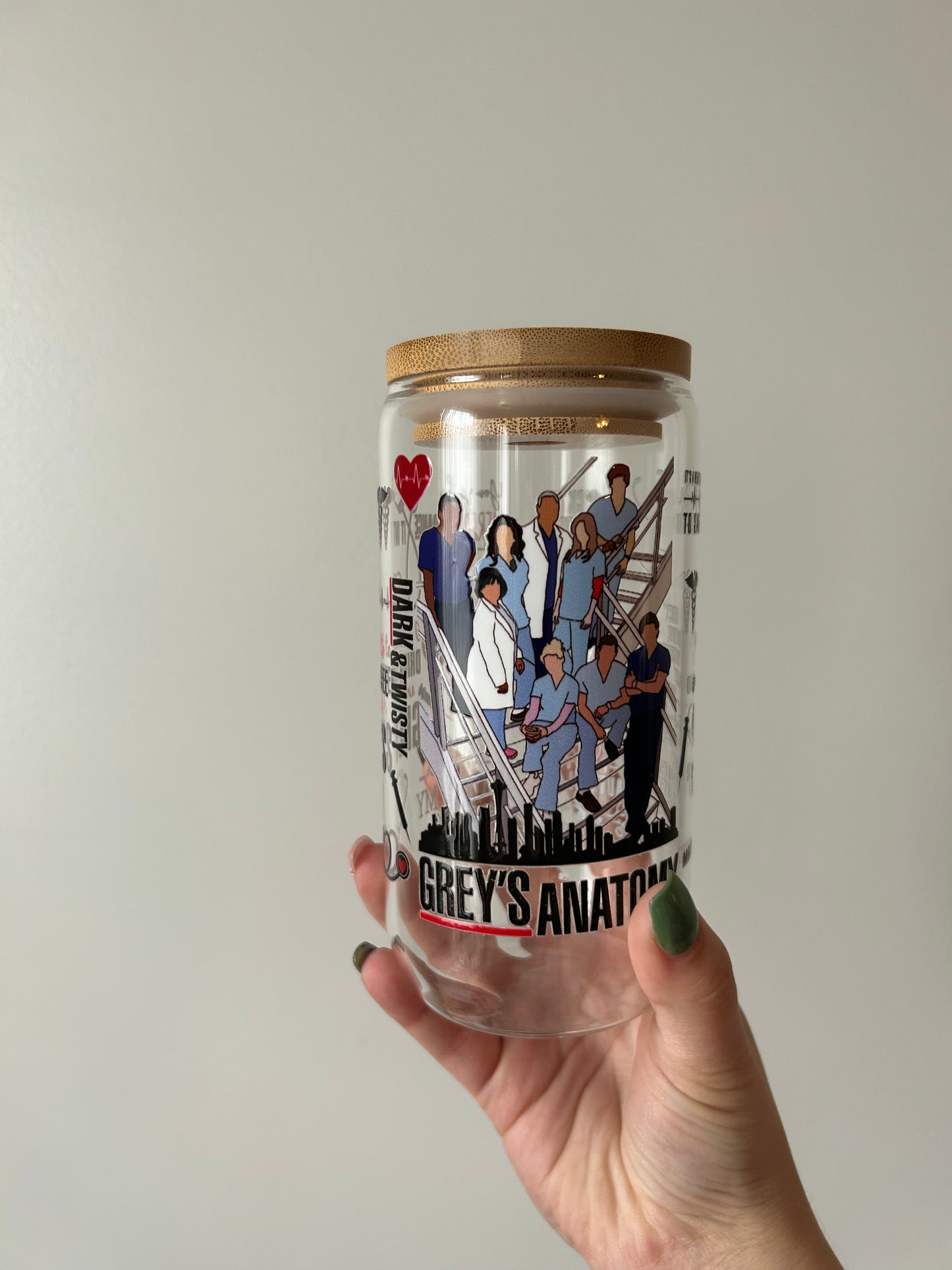 Grey's Anatomy Glass Can