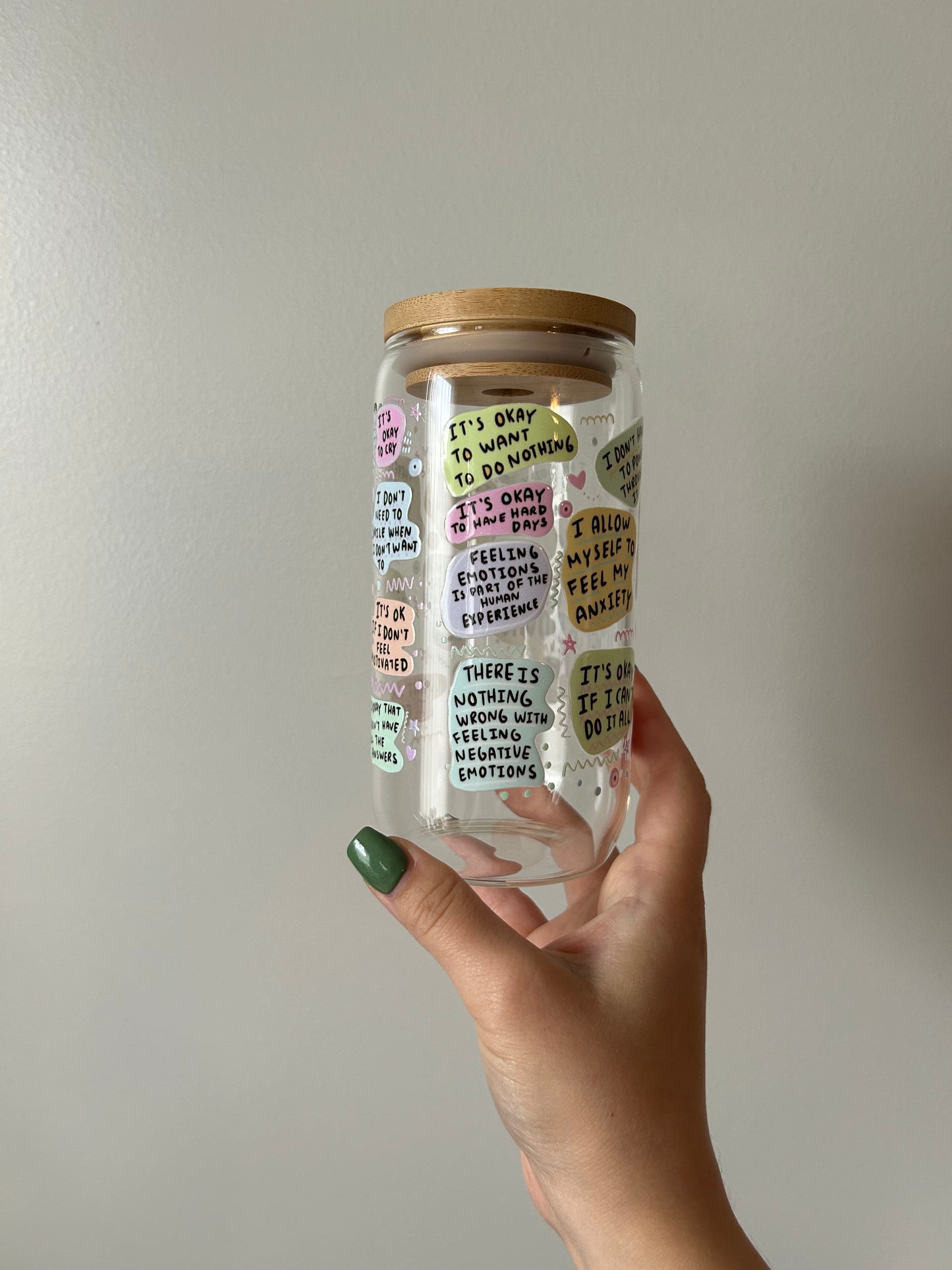 Mental Breakdown Affirmation Glass Can