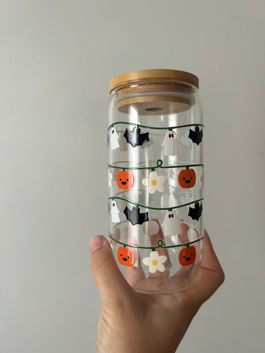 Halloween Lights Glass Can