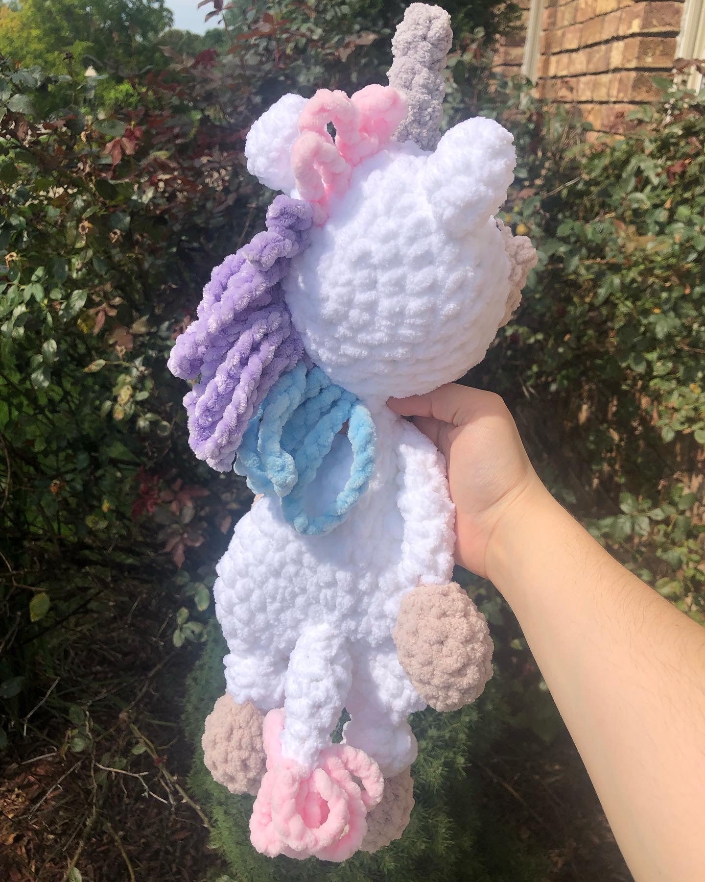 Rainbow Mane Unicorn Lovey - Made to Order