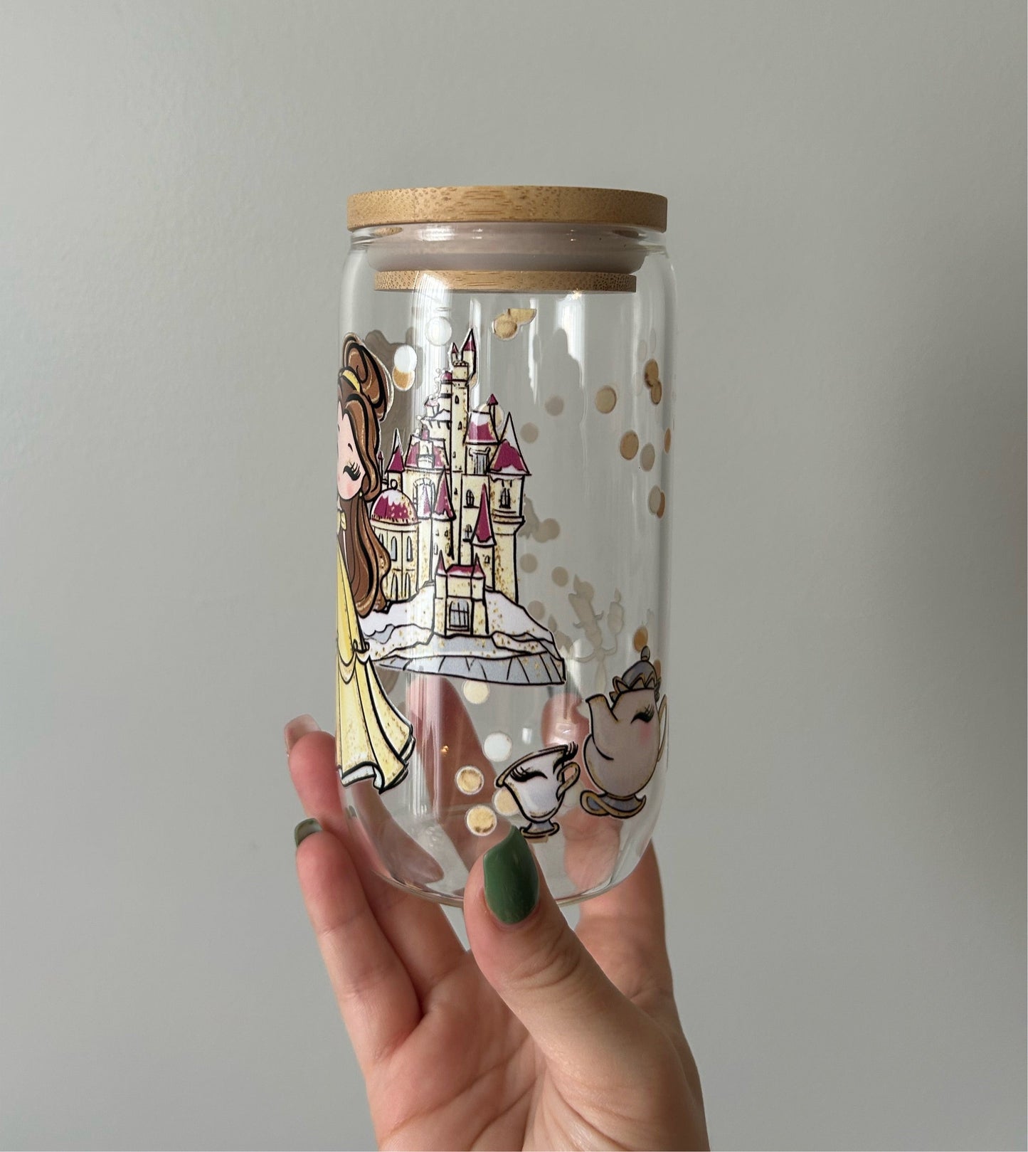 Princess Belle Glass Can