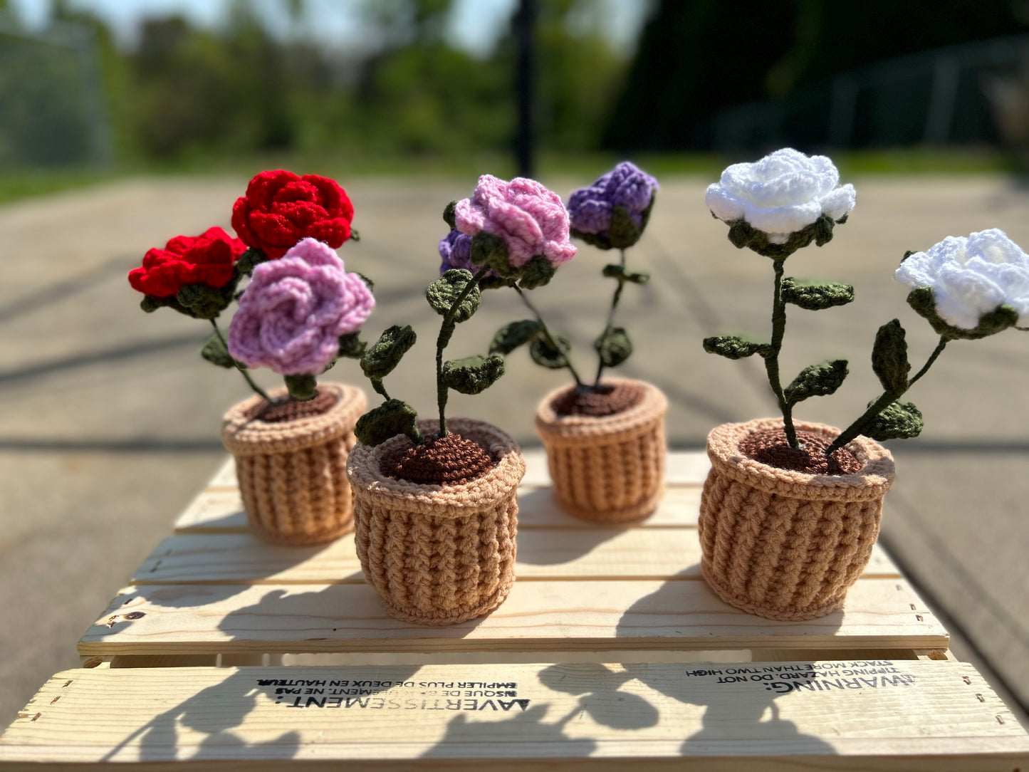 Pink Potted Flower- Made to Order