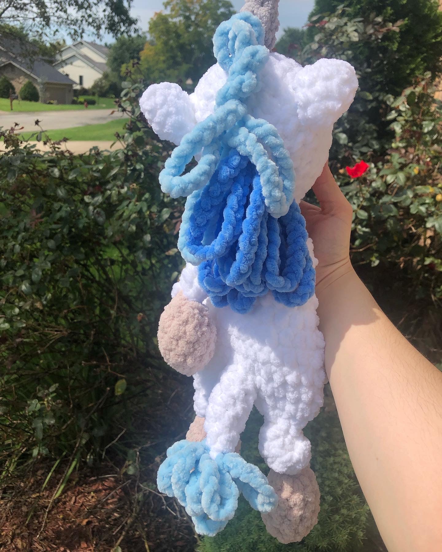 Unicorn Lovey/Stuffy, Blue Mane Unicorn Lovey
