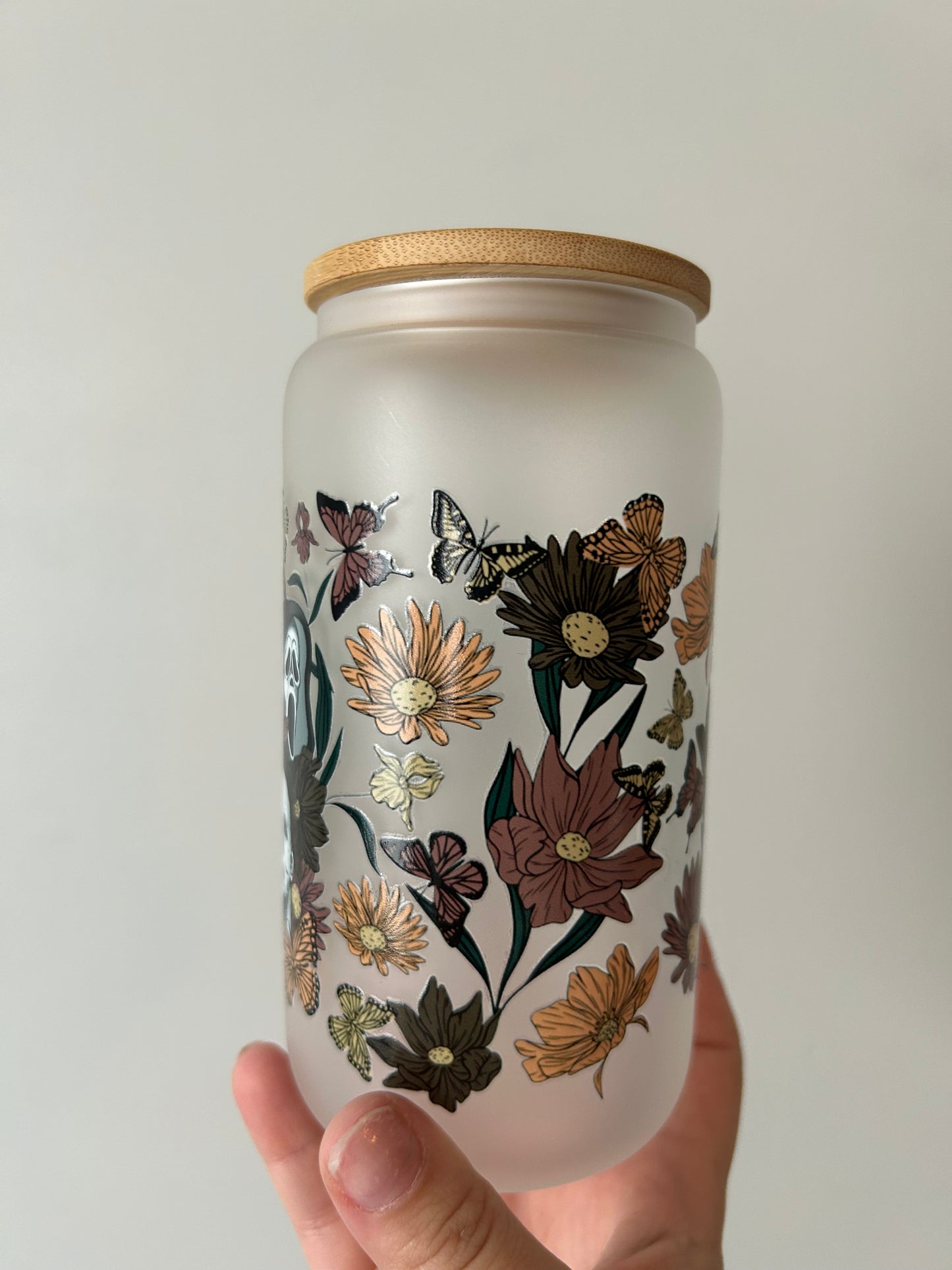 Boys of Fall Frosted Glass Can