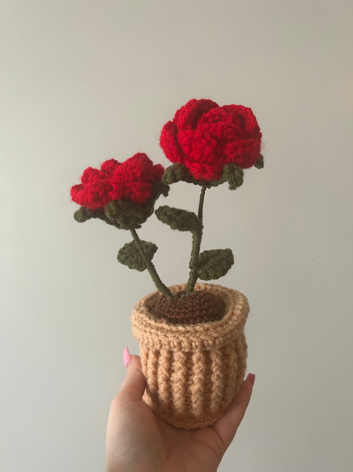 Red Potted Flowers- Made to Order