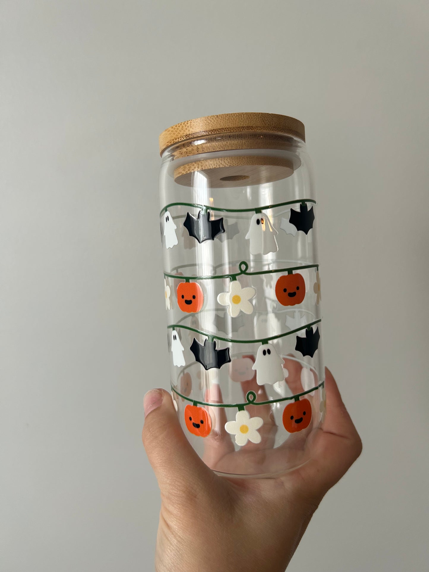 Halloween Lights Glass Can