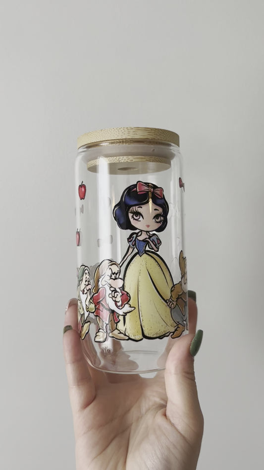 Princess Snow Glass Can